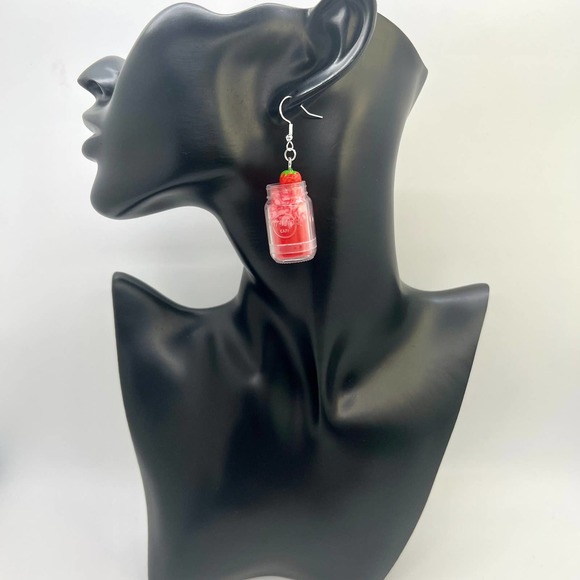 Hard Rock Cafe Earrings - Strawberry Lemonade - Foodie Mini Brands Earrings - Picture 7 of 9